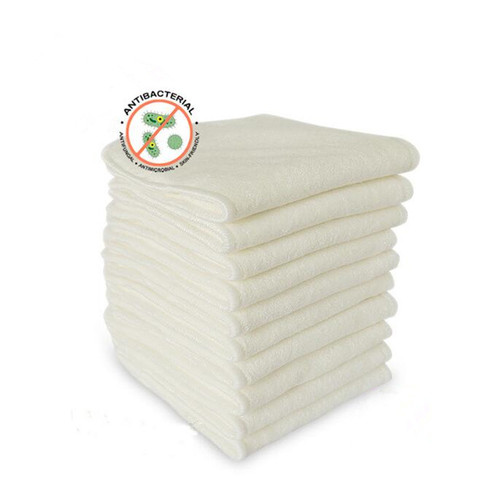 10PCS 4 Layers Bamboo & Microfibre Inserts For Baby Cloth Diaper Cover Reusable Washable Liners For Pocket Cloth Nappy ► Photo 1/6