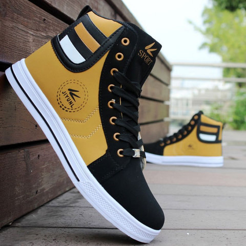 Men's Skateboarding Shoes High Top Leisure Sneakers Breathable Street Shoes Sports Shoes Hip Hop Walking Shoes Chaussure Homme ► Photo 1/6