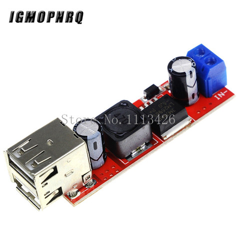 DC 6V-40V To 5V 3A Double USB Charge DC-DC Step Down Converter Module For Vehicle Car Charger LM2596 Dual Two USB ► Photo 1/1