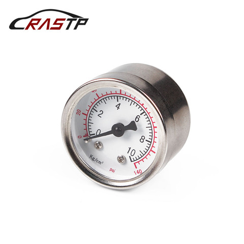 RASTP - 1/8 NPT Thread Fuel Pressure Gauge Liquid 0-140PSI Oil Pressure Gauge Fuel Gauge Car Accessories RS-CAP012 ► Photo 1/6