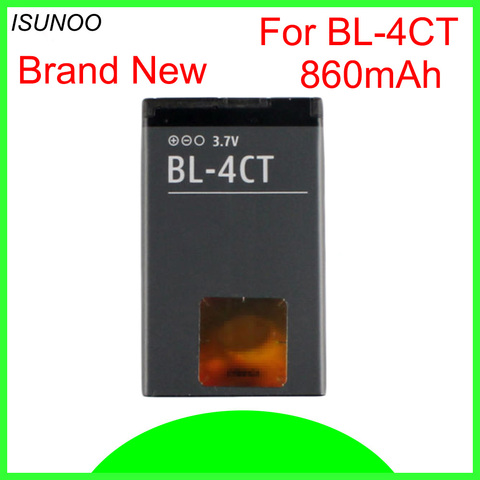 ISUNOO 860mAh Battery BL-4CT BL4CT BL 4CT For Nokia 5310 6700S X3 X3-00 7230 7310C 5630 2720 2720A 7210C 6600F Battery ► Photo 1/3