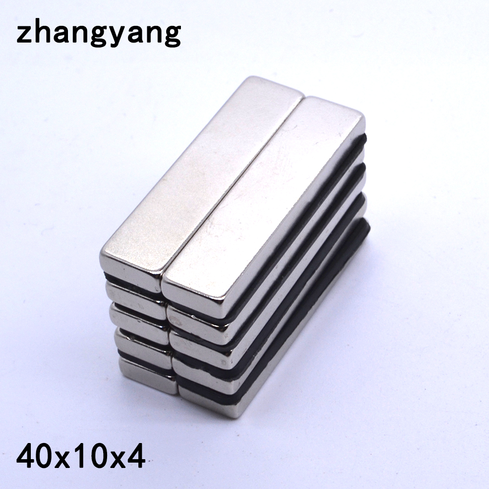 5pcs Strong Block Bar Fridge Magnets 40 x 10 x 4mm Rare Earth Neodymium N52 