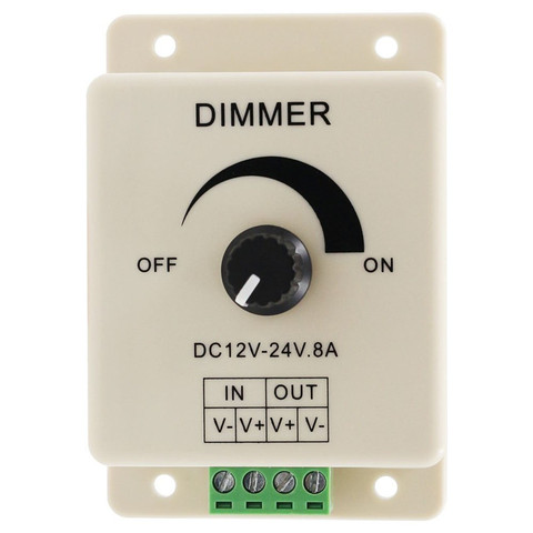 LED Dimmer Switch 12-24V 8A Adjustable Brightness Lamp Strip Driver Single Color Light Power Supply Controller ► Photo 1/6