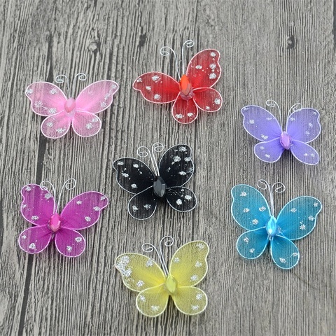 New 20pcs 3D color silk butterfly PVC wall stickers home kitchen multi-purpose decorative crafts children's baby toys ► Photo 1/6
