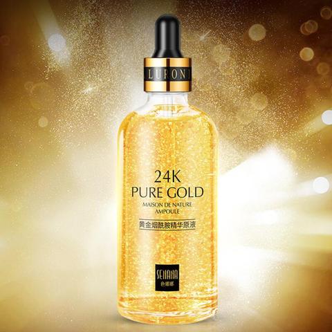Face Serum Nicotinamide Moisturizing Facial Essence Liquid 24K Pure Gold Refreshing Anti-Aging Skin Care ► Photo 1/6