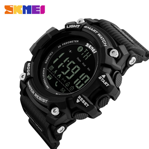 SKMEI Outdoor Sport Smart Watch Men Bluetooth Multifunction Fitness Watches 5Bar Waterproof Digital Watch reloj hombre 1227/1384 ► Photo 1/6
