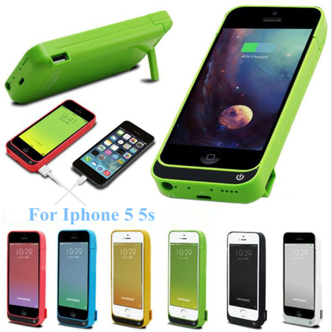 For Iphone 5 Battery Case 2022 4200Mah External Battery Charger Power Case Bank For iPhone 5 5S SE Battery Case ► Photo 1/6