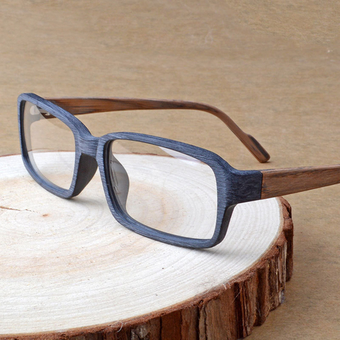 HDCRAFTER Wood Optical Glasses Frames Clear Lens Prescription Reading Eyeglasses Frame Women Men Vintage/Retro Oculos de grau ► Photo 1/6