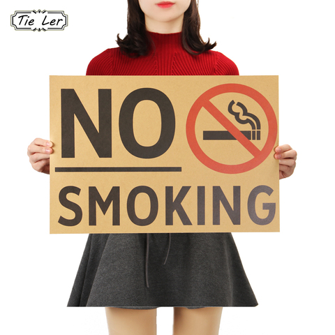 TIE LER Vintage Poster Promotion No Smoking Commonweal Poster Stickers As Follows Wall Sticker Posters ► Photo 1/6