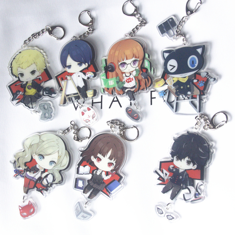 Game Persona 5 Anime P5 Akira Kurusu Anne Takamaki Two Sided Big Size Acrylic Keyring Keychain Key chain ► Photo 1/6