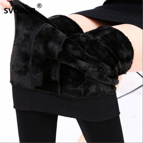 SVOKOR Hot 2022 New Fashion Leggings Women's Autumn And Winter High Elasticity And Good Quality Thick Velvet Pants Warm Leggings ► Photo 1/6