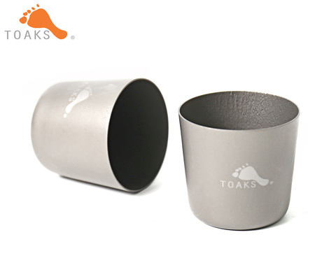TOAKS SG-02 Titanium Shot Glass 2pcs High Quality Portable Wine Whisky Drinkware For Camping Outdoor 30ml ► Photo 1/6