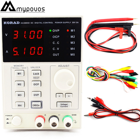 KA3005D High Precision Adjustable Digital DC Power Supply 4Ps mA 30V/5A Voltage Regulator Power Supply Adjustable Power Supply ► Photo 1/6