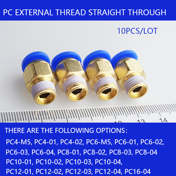 2Pcs 6mm Tube Quick Connector 1/8" PT Thread Speed Control Air Valve Throttle # 