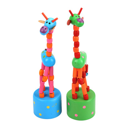 Kids Intelligence Toy Dancing Stand Colorful Rocking Giraffe Wooden toys Levert juguetes de madera for ChildernDropship ► Photo 1/5