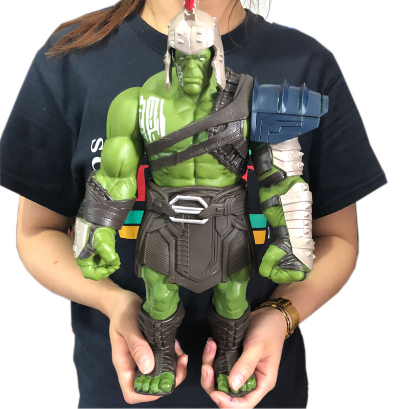 42cm Avengers Iron Man Hulkbuster Ragnarok Figure Doll PVC Toy Anime Hulk green 