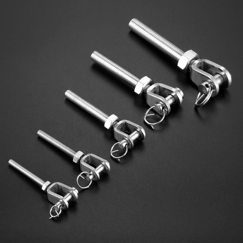 Marine Stainless Steel Jaw Open Bolt Nut Turnbuckle Rigging Screw Rowing Boats Rope Cable Length Tension Adjust M5 M6 M8 M10 M12 ► Photo 1/6