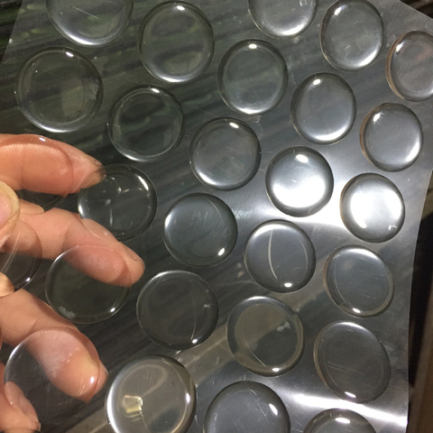 100 round 3D transparent epoxy adhesive ring cap stickers Resin rubber ring cap sticker Resin patch Manual DIY dot bottle cap ► Photo 1/6