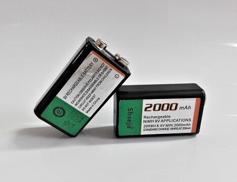 NEW 2pcs 9v 2000mAh Ni-MH Rechargeable 9 Volt NiMH Battery ► Photo 1/1