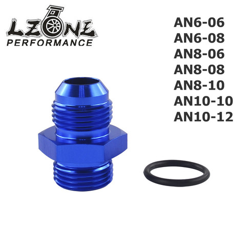 LZONE - AN6-06AN/AN6-08AN/AN8-AN06/AN8-08AN/AN8-10AN/AN10-10AN/AN10-AN12 MALE to Straight Cut Male Fittings Adaptor w/O-Ring ► Photo 1/1