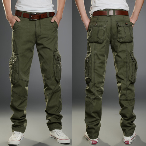 2022 Brand Mens Military Cargo Pants Multi-pockets Baggy Men Pants Casual Trousers Overalls Army Pants Cargo Pants high quality ► Photo 1/6