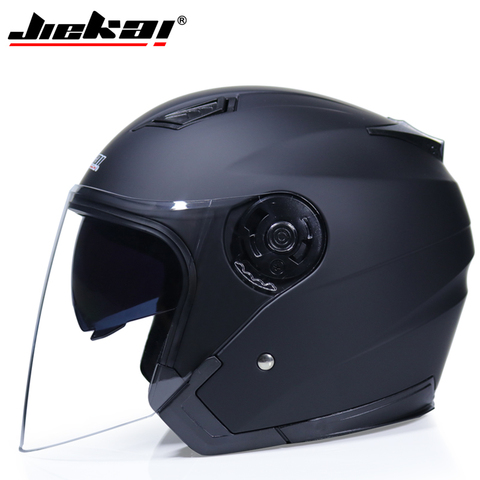 JIEKAI Motorcycle Helmets Electric Bicycle Helmet Open Face Dual Lens Visors Men Women Summer Scooter Motorbike Moto Bike Helmet ► Photo 1/6