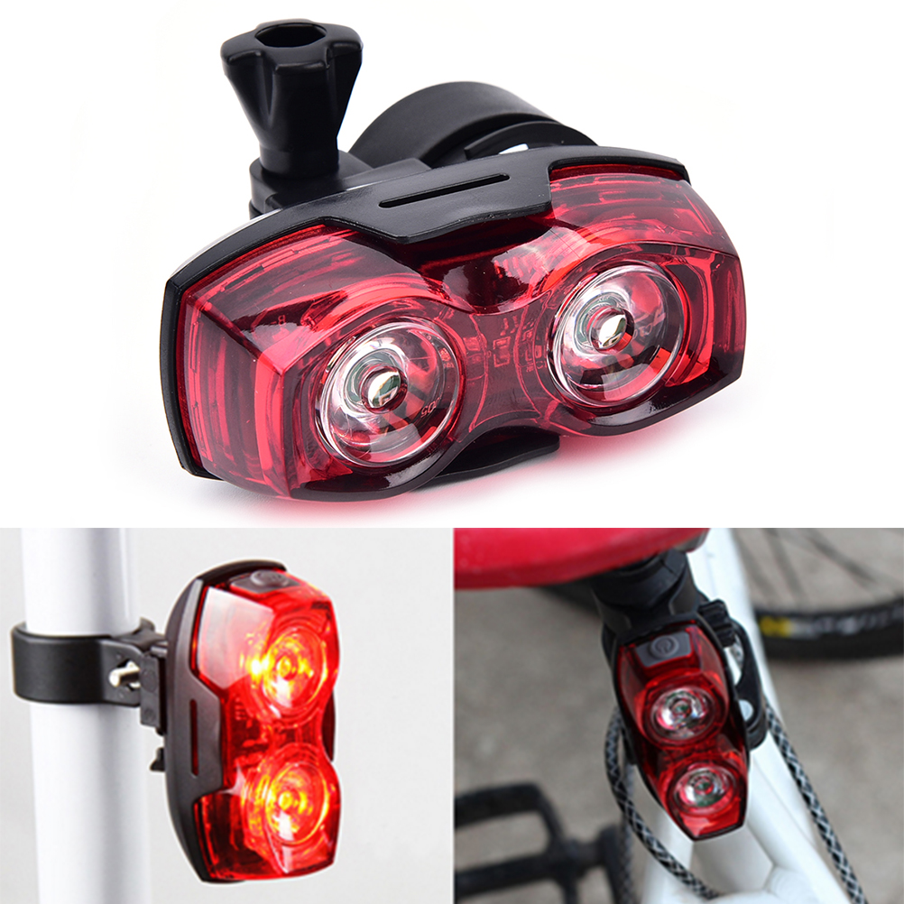 2 LED Super Bright Cycling Bicycle Bike Safety Rear Tail Flashing Light Lamp 