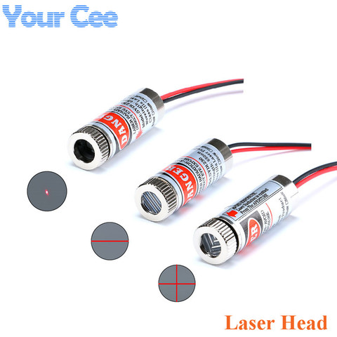 650nm 5mW Red Point Line Cross Laser Module Head Glass Lens Focusable Adjustable Laser Diode Head Industrial Diameter 12MM 5V ► Photo 1/6