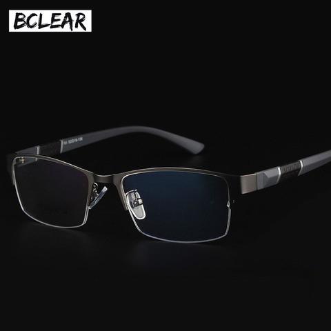 BCLEAR 2022 New Arrival Half Rim Spectacle Frames Alloy Flexible Plastic TR90 Temple Legs Optical Eyeglasses Frame Men Eyewear ► Photo 1/1