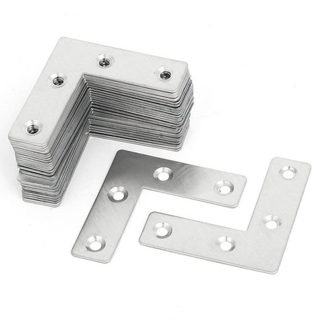 30pcs stainless steel Angle Plate Corner Brace 50mmx50mmx1mm L Shaped Flat Fixing Mending Repair Plates Brackets Repair Bracket ► Photo 1/6