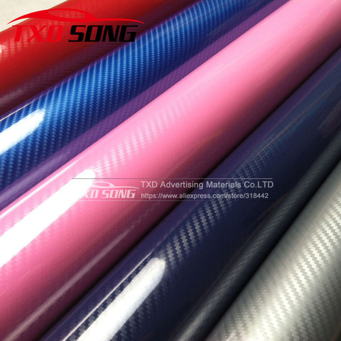 New arrival 5D carbon fiber with more colors for choice Blue red silver grey pink 5D carbon film 10/20/30/40/50/60x152CM/LOT ► Photo 1/6