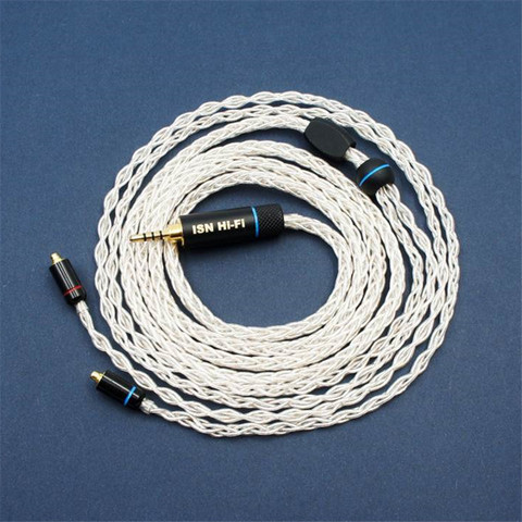 ISN Audio S8 8 Strands 19 Cores of Sliver-plated HiFi Audiophile IEM Earbud Earphone Cable ► Photo 1/6