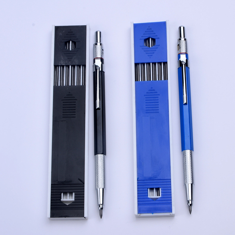 Best Promotion 2.0 mm 2B Lead Holder Metal Mechanical Drafting Drawing Pencil with 12 Pieces Leads School Stationery Supplies ► Photo 1/6