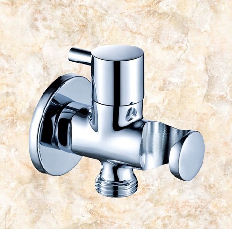 Solid Brass Shower Head Bracket Holder Wall Mount, Chrome finish shower holder with spout SV013 ► Photo 1/1