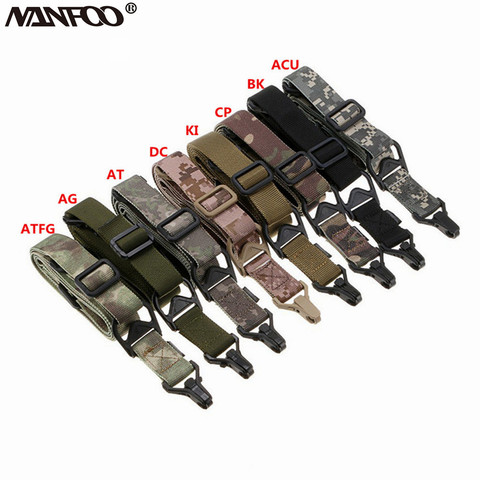 High Quality Outdoor Mulitfunction Tactical 1 or 2 Point Rifle Sling Strap Adjustable Bungee Sling Swivels Hunting Gun Strap ► Photo 1/6