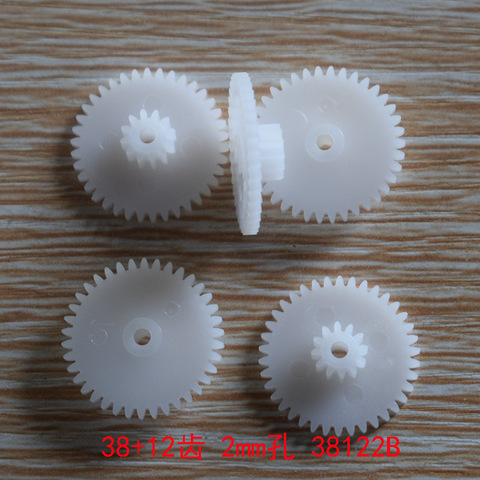 10/100pcs 38+12teeth hole 2 OD20 double plastic gears/reduction gear/diy toy parts technology model rc car robot 38122B ► Photo 1/2