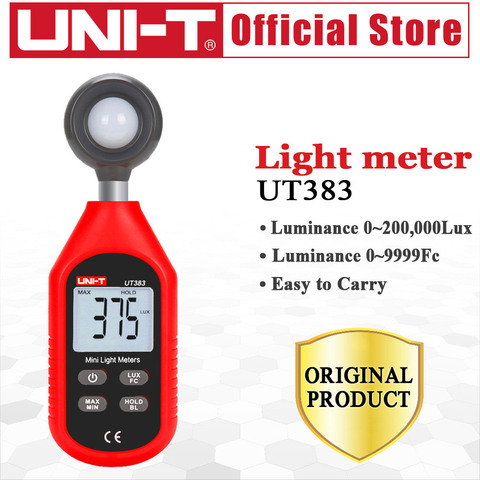 UNI-T UT383 Digital Luxmeter Light Meter Lux / FC Meter Luminometer 200,000 Lux ► Photo 1/5