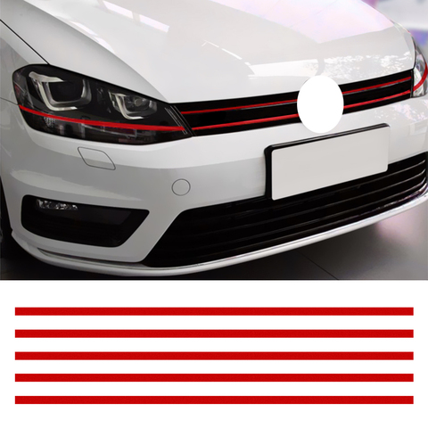 LEEPEE Car Strip Sticker Reflective Stickers Front Hood Grille Decals Car Styling Auto Decoration For VW Golf 6 7 Tiguan ► Photo 1/6