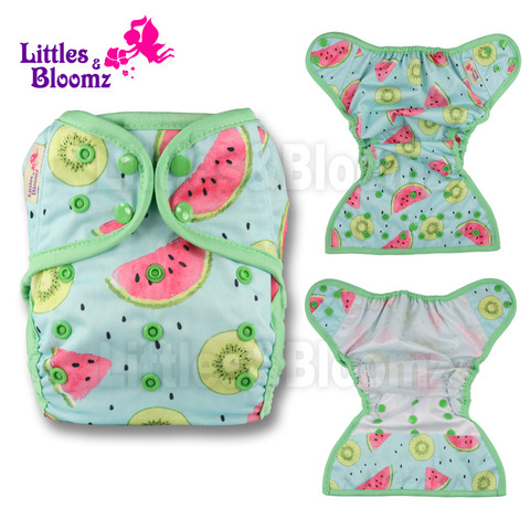 [Littles&Bloomz] Baby Diapers One Size Reusable Cloth Colour Nappy Waterproof Cover Wrap To Use With Flat or Fitted Nappy Diaper ► Photo 1/6