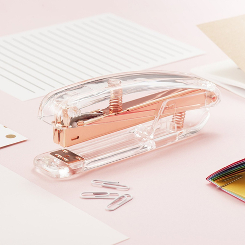 Rose Gold Stapler Edition Metal Manual Staplers 24/6 26/6 Include 100 Staples Office Accessories School Stationery Supplies ► Photo 1/6