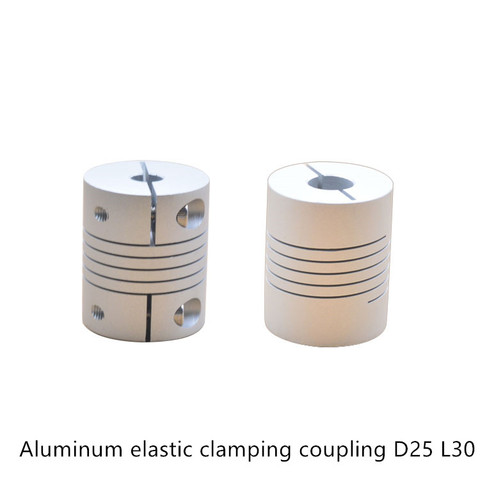 aluminum CNC Stepper Motor Flexible clamping Coupling silver diameter 25mm length 30mm Shaft Coupler clamp ► Photo 1/3