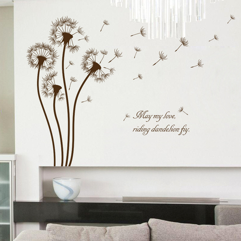 Dandelion Stickers Wall Sticker Wall Art Home Decoration Accessories Bedroom Decor Wall Stickers Home Decor Living Room ► Photo 1/6