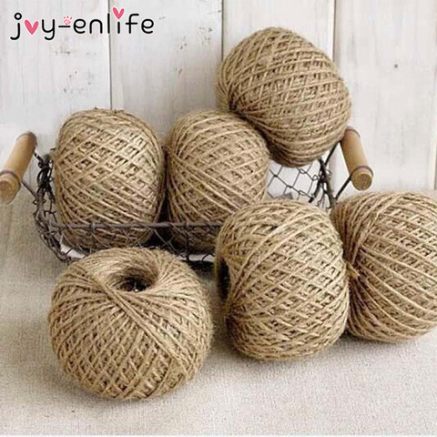 JOY-ENLIFE Wedding Decoration Jute Twine 30Meter Natural Sisal 2mm Rustic Tags Wrap Crafts Twisted Rope String Cord Events Party ► Photo 1/6