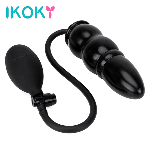 IKOKY Inflatable Anal Plug Expandable Butt Plug With Pump Anal Dilator Massager Adult Products Silicone Sex Toys for Women Men ► Photo 1/6