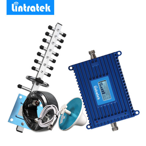 Lintratek 3G Repeater 2100 UMTS Mobile Repeater 70dB Gain Signal Booster LCD Display Amplifier 2100MHz Repetidor Yagi Kit 3G #35 ► Photo 1/6