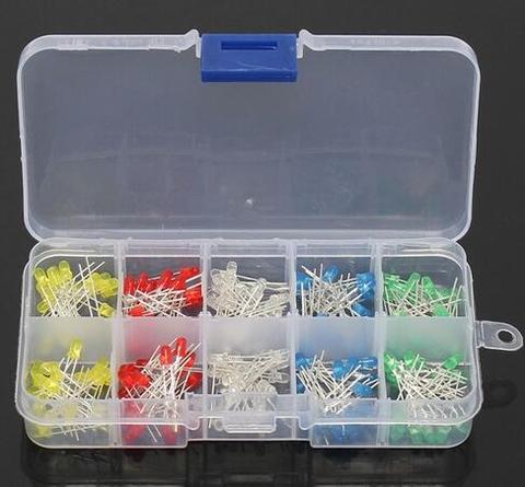 Led Diode light-emitting Diodes Universal 200pcs/box 3mm 5mm LED Light Assorted Kit Red Green Blue Yellow White LEDs Diode Set ► Photo 1/1