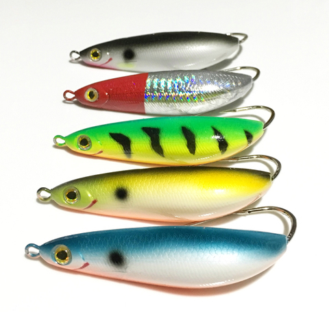 5 Pieces Rattling Minnow Spoon Fishing Lure 8.5cm 20g Freshwater Saltwater Weedless Crankbait Snapper Winter Ice Fish Bait ► Photo 1/6