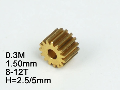 RC Model Metal Pinion Gear 0.3M 1.5mm (hole diameter) 8T/ 9T/10T/11T  Height:2.5mm/5mm ► Photo 1/2