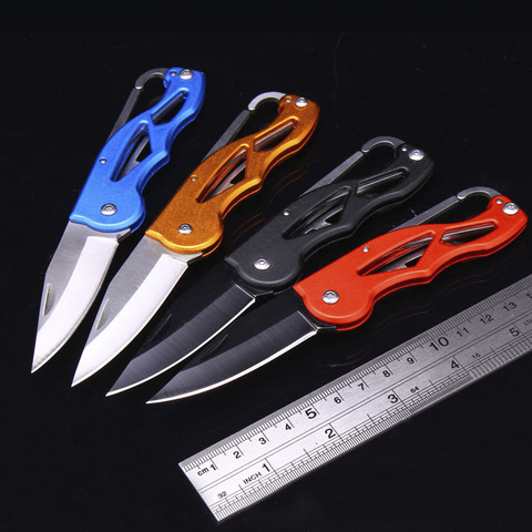 Outdoor Multifunction Foldable Pocket Knife Portable Keychain Ring Folding Knife Fruit cutter Camping Survival Supplies Tool ► Photo 1/6