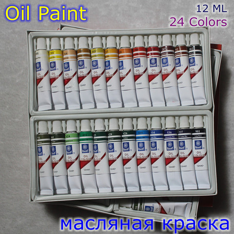 Professional Brand Oil Paint Canvas Pigment Art Supplies Acrylic Paints Each Tube Drawing 12 ML 24 Colors Set ► Photo 1/6
